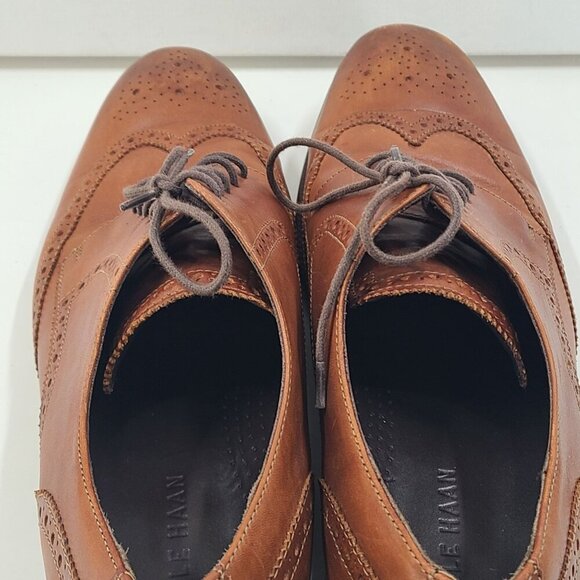 Cole Haan Harrison Grand OS Wingtip Dress Shoes Burnised British Tan Sz 11.5 main image 5